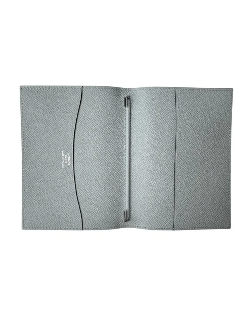 Hermes Agenda GM Notebook Cover Silver Epsom